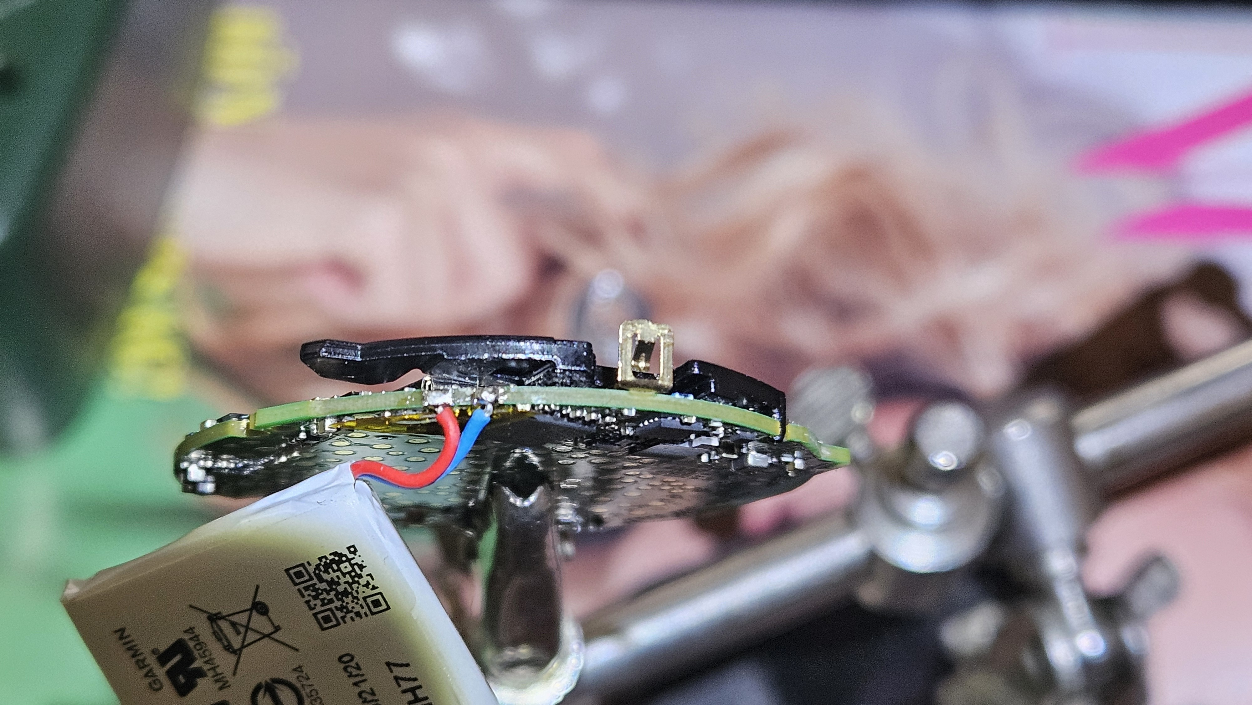 New battery attached to the PCB